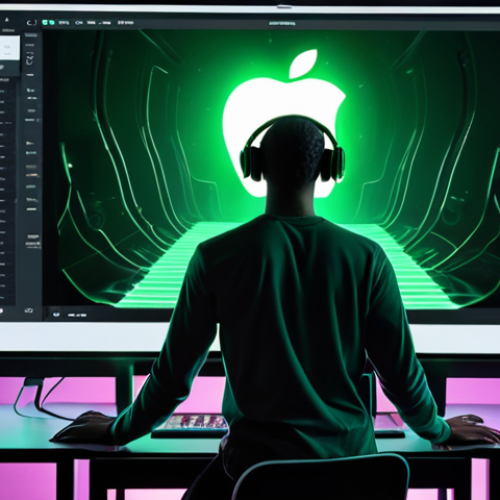 **Prompt 1:** A modern music producer sits in a home studio, surrounded by glowing holographic projections of major streaming service logos (Spotify, Apple Music, JOOX). Subtle, flowing lines of light represent AI algorithms assisting or generating music ideas, converging towards the producer's laptop. The atmosphere is a blend of digital innovation and intense focus, capturing the rapid, competitive nature of the current music market. Highly detailed, futuristic, and vibrant.