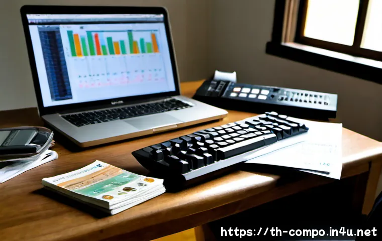 Home 13 작곡가를 위한 음악 산업 분석 - Photorealistic music industry analysis workspace in Bangkok, Thailand: a Thai composer in modest sma...